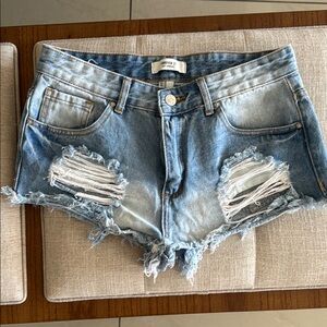 Denim Distressed Shorts